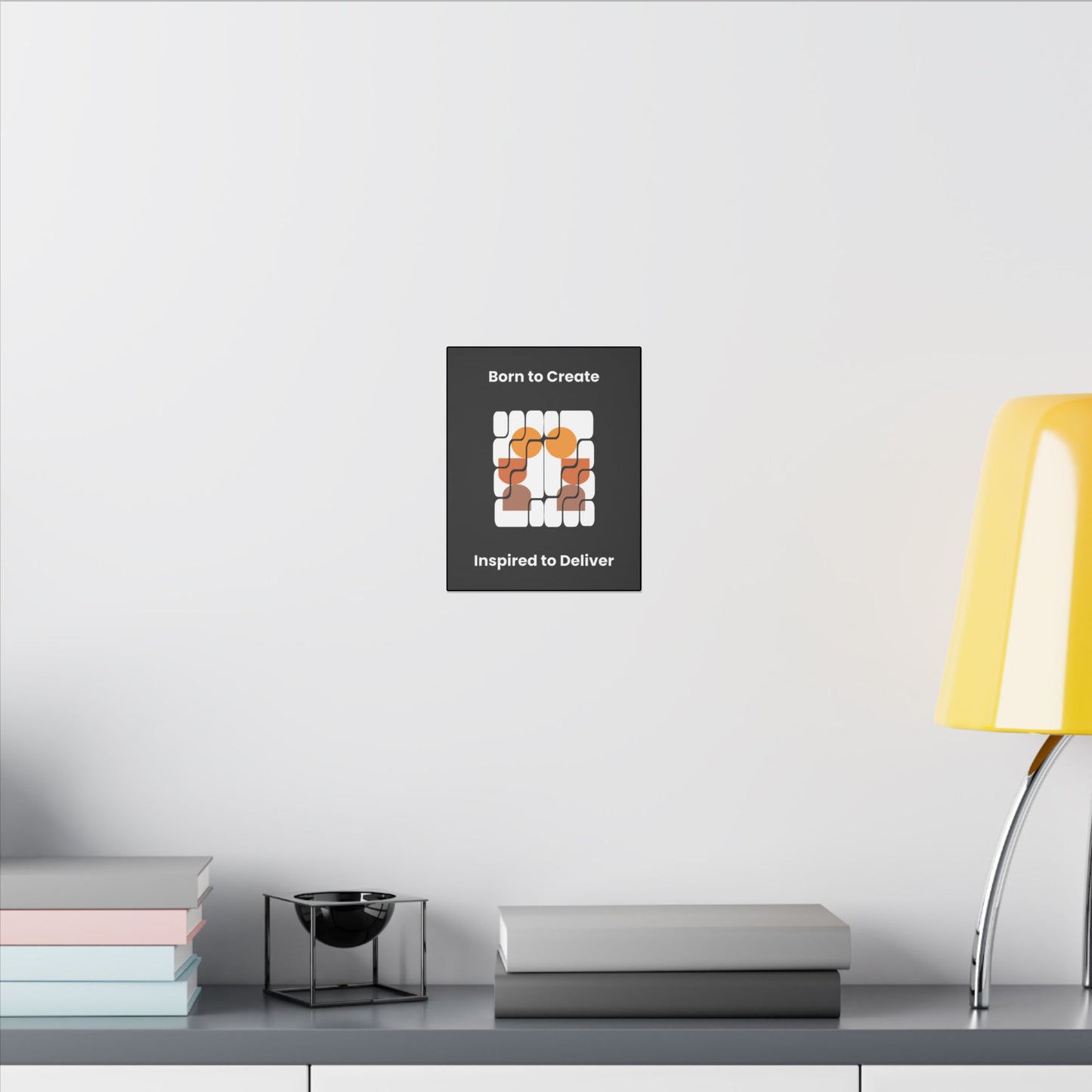 "Born To Create, Inspired to Deliver" Canvas – Celebrate Creativity and Expression