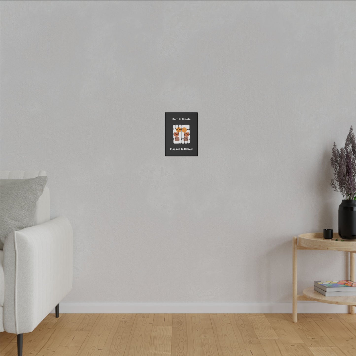 "Born To Create, Inspired to Deliver" Canvas – Celebrate Creativity and Expression