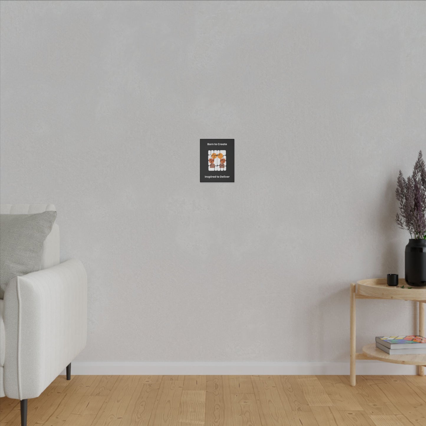 "Born To Create, Inspired to Deliver" Canvas – Celebrate Creativity and Expression
