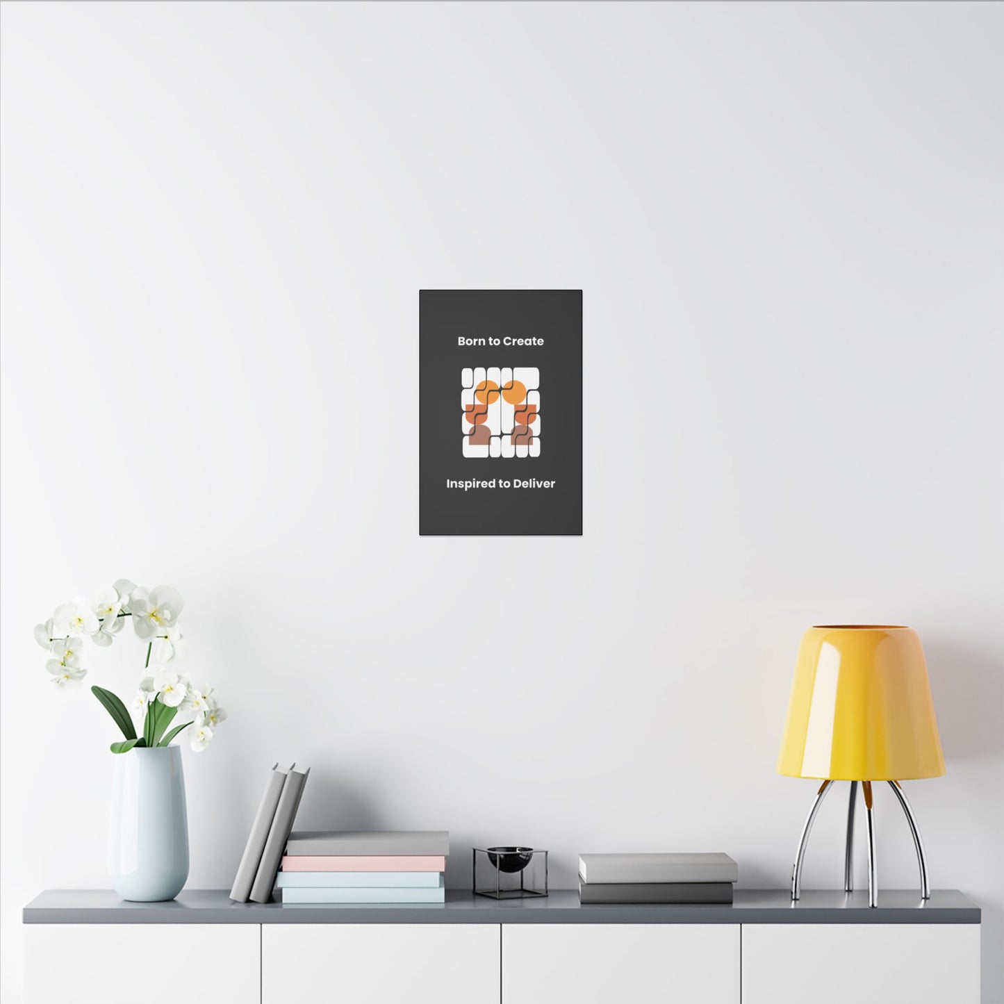 "Born To Create, Inspired to Deliver" Canvas – Celebrate Creativity and Expression