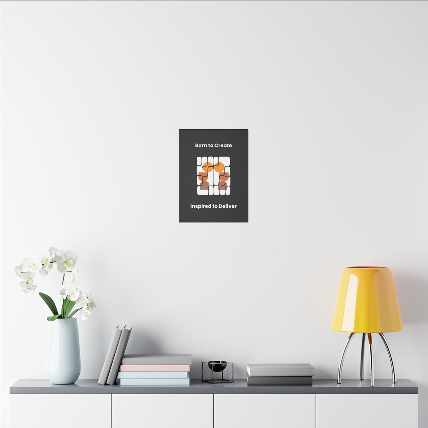 "Born To Create, Inspired to Deliver" Canvas – Celebrate Creativity and Expression
