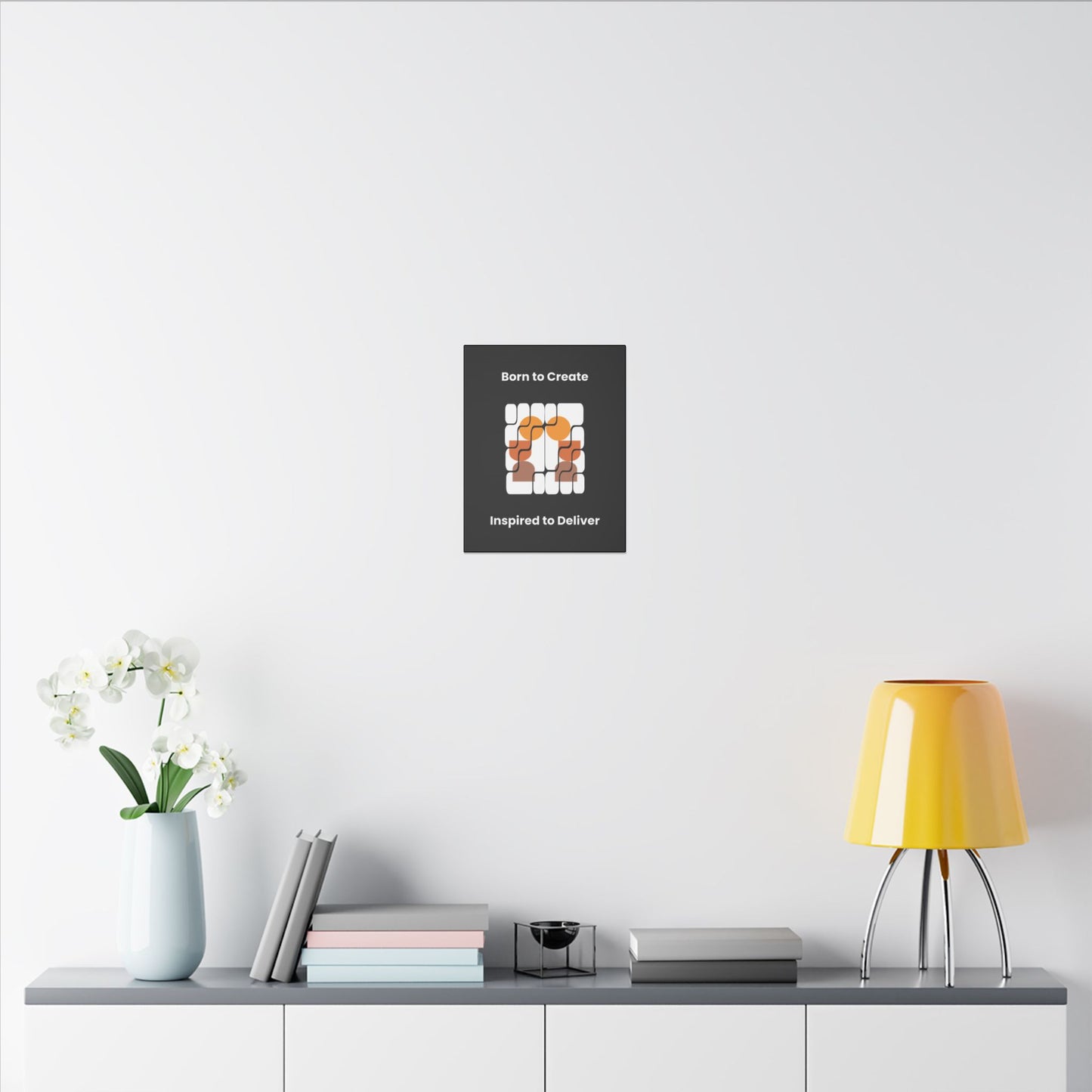"Born To Create, Inspired to Deliver" Canvas – Celebrate Creativity and Expression