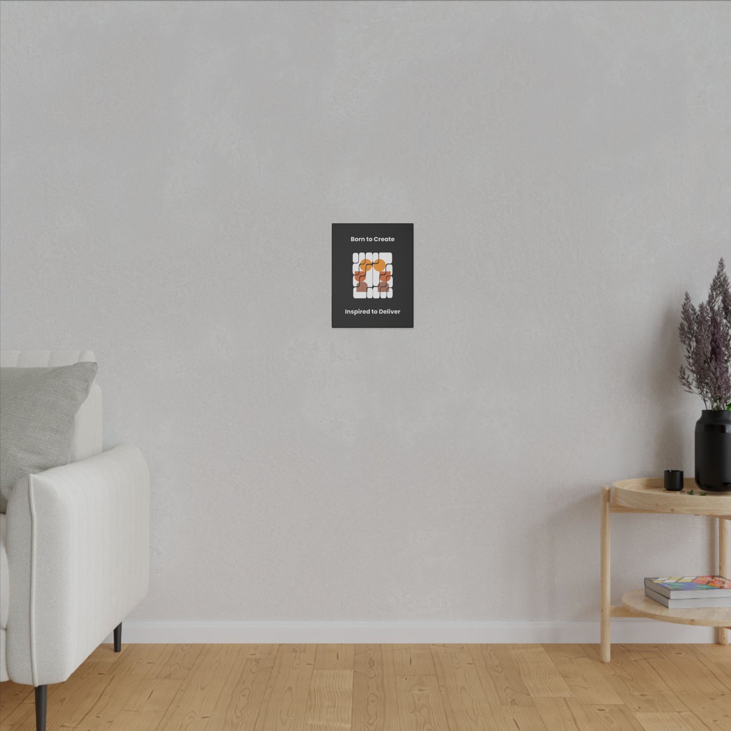 "Born To Create, Inspired to Deliver" Canvas – Celebrate Creativity and Expression